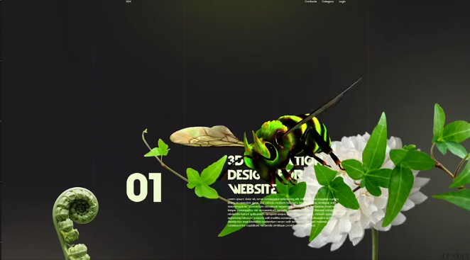 3D Realistic Bee Page